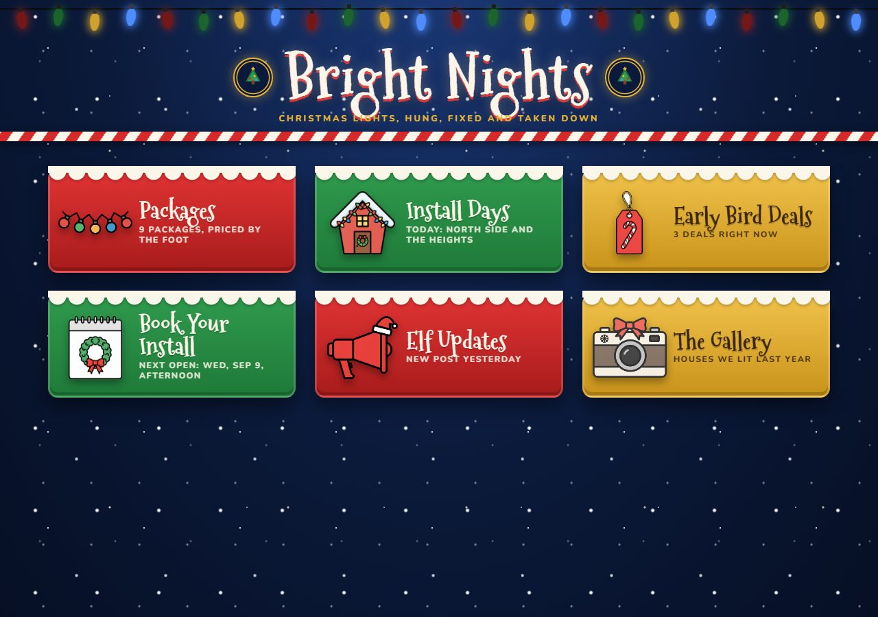 Bright Nights Christmas light installer demo